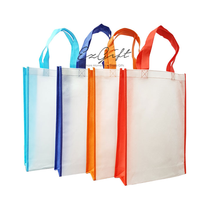 White Bag with Colored Side Panel | Customized Bag Printing
